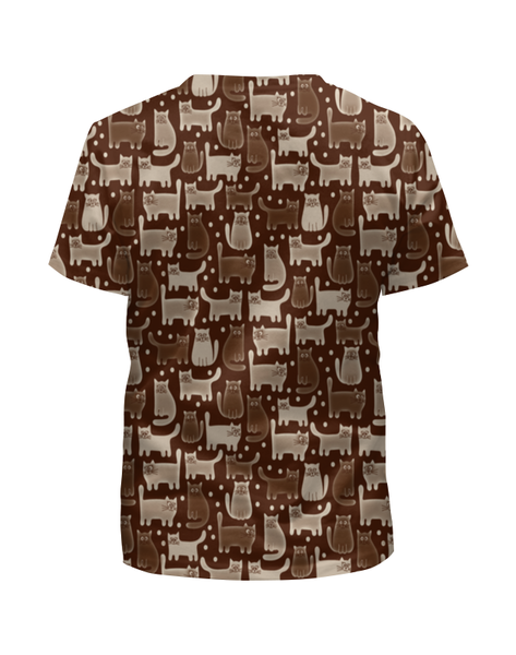 Заказать детскую футболку в Москве. Футболка с полной запечаткой для мальчиков Cats Brown от THE_NISE  - готовые дизайны и нанесение принтов.