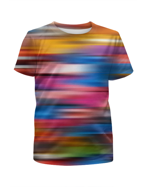 Заказать детскую футболку в Москве. Футболка с полной запечаткой для мальчиков Краски радуги от THE_NISE  - готовые дизайны и нанесение принтов.