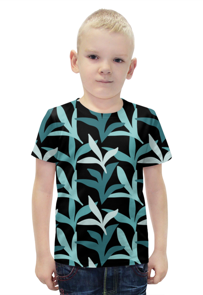 Заказать детскую футболку в Москве. Футболка с полной запечаткой для мальчиков листва от THE_NISE  - готовые дизайны и нанесение принтов.