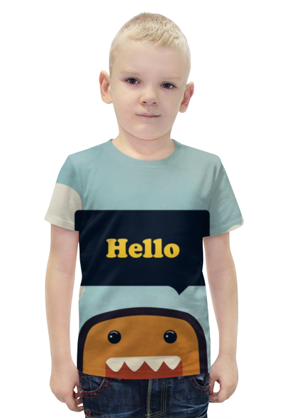 Заказать детскую футболку в Москве. Футболка с полной запечаткой для мальчиков Domo  кун от cherdantcev - готовые дизайны и нанесение принтов.