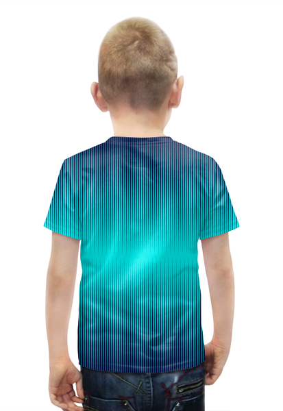 Заказать детскую футболку в Москве. Футболка с полной запечаткой для мальчиков Синие полосы от THE_NISE  - готовые дизайны и нанесение принтов.
