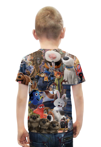 Заказать детскую футболку в Москве. Футболка с полной запечаткой для мальчиков Мультфильмы от AstArt - готовые дизайны и нанесение принтов.