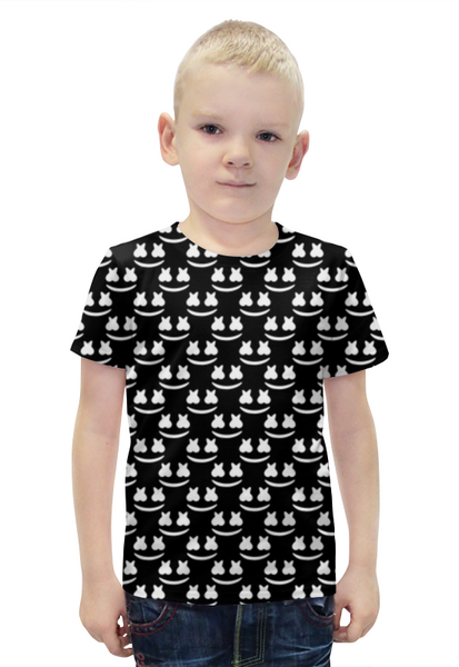 Заказать детскую футболку в Москве. Футболка с полной запечаткой для мальчиков Marshmello от THE_NISE  - готовые дизайны и нанесение принтов.