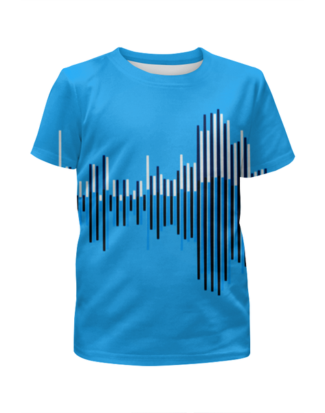 Заказать детскую футболку в Москве. Футболка с полной запечаткой для мальчиков Звуковая волна от THE_NISE  - готовые дизайны и нанесение принтов.