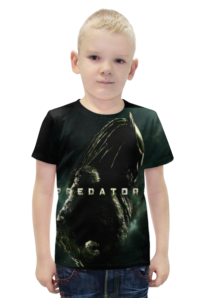 Заказать детскую футболку в Москве. Футболка с полной запечаткой для мальчиков PREDATOR(Хищник) от scrat29@yandex.ru - готовые дизайны и нанесение принтов.