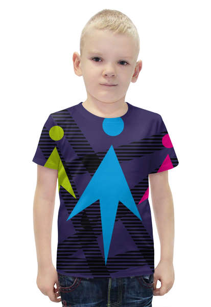 Заказать детскую футболку в Москве. Футболка с полной запечаткой для мальчиков Человечки от Galina Museridze - готовые дизайны и нанесение принтов.