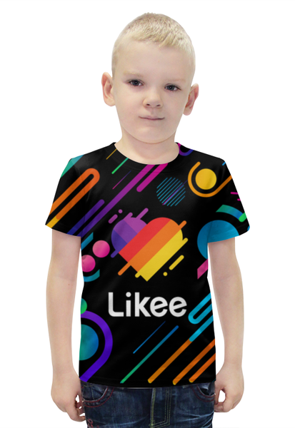 Заказать детскую футболку в Москве. Футболка с полной запечаткой для мальчиков Likee от weeert - готовые дизайны и нанесение принтов.