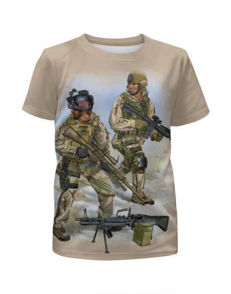 Заказать детскую футболку в Москве. Футболка с полной запечаткой для мальчиков US Army от Leichenwagen - готовые дизайны и нанесение принтов.