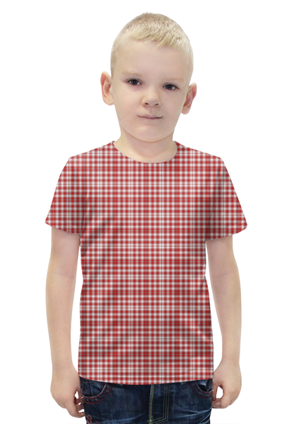 Заказать детскую футболку в Москве. Футболка с полной запечаткой для мальчиков клетчатый от sergo_1998 - готовые дизайны и нанесение принтов.