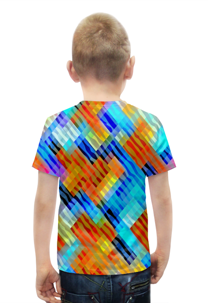 Заказать детскую футболку в Москве. Футболка с полной запечаткой для мальчиков Волнистый узор от THE_NISE  - готовые дизайны и нанесение принтов.
