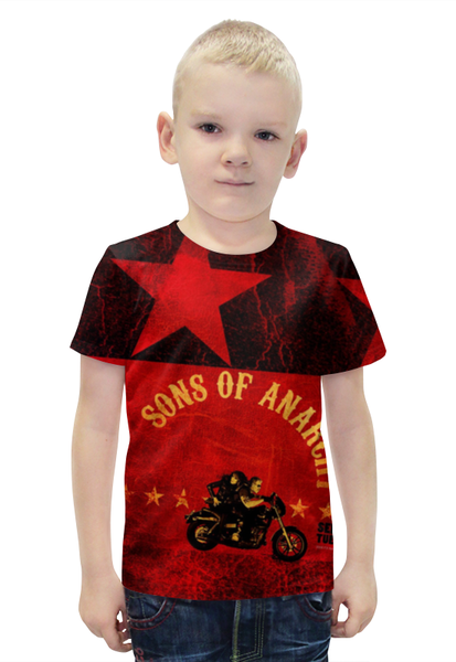 Заказать детскую футболку в Москве. Футболка с полной запечаткой для мальчиков Sons of Anarchy от scrat29@yandex.ru - готовые дизайны и нанесение принтов.