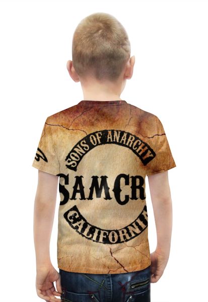 Заказать детскую футболку в Москве. Футболка с полной запечаткой для мальчиков  sons of anarchy от футбы - готовые дизайны и нанесение принтов.