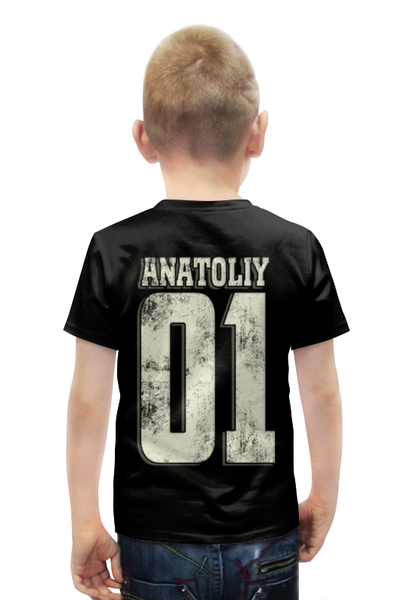 Заказать детскую футболку в Москве. Футболка с полной запечаткой для мальчиков Анатолий 01 от weeert - готовые дизайны и нанесение принтов.