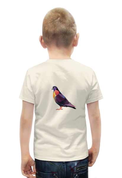 Заказать детскую футболку в Москве. Футболка с полной запечаткой для мальчиков Полигональный голубь от cherdantcev - готовые дизайны и нанесение принтов.