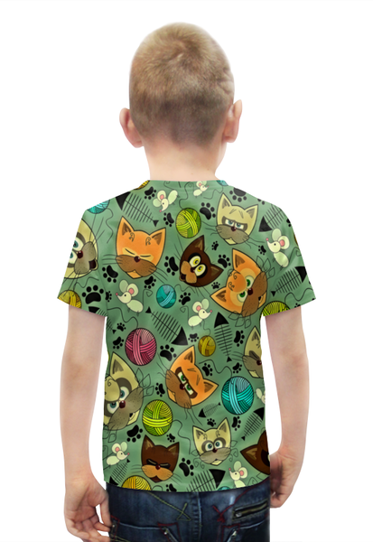 Заказать детскую футболку в Москве. Футболка с полной запечаткой для мальчиков Кот и мышь от THE_NISE  - готовые дизайны и нанесение принтов.