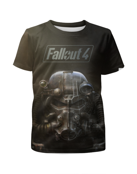 Заказать детскую футболку в Москве. Футболка с полной запечаткой для мальчиков Fallout 4 от madw - готовые дизайны и нанесение принтов.