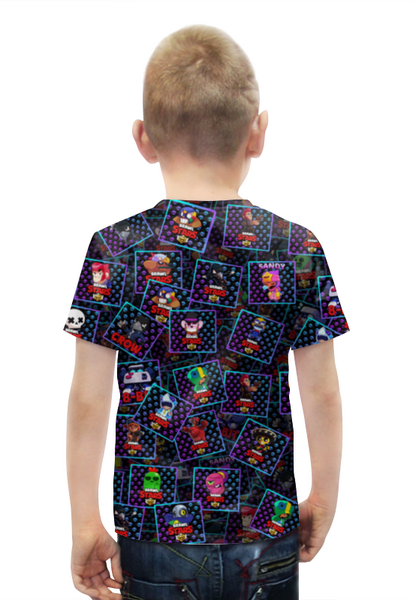 Заказать детскую футболку в Москве. Футболка с полной запечаткой для мальчиков Brawl Stars ПЕРСОНАЖИ от weeert - готовые дизайны и нанесение принтов.
