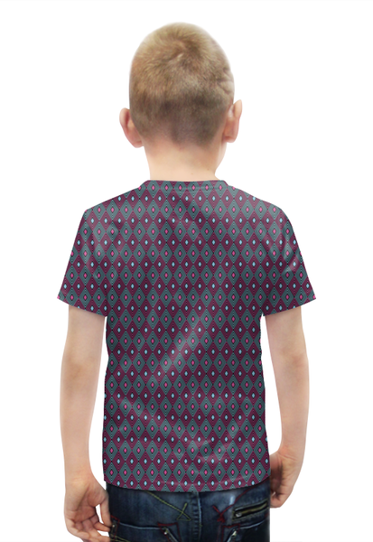 Заказать детскую футболку в Москве. Футболка с полной запечаткой для мальчиков Геометрический узор от valezar - готовые дизайны и нанесение принтов.