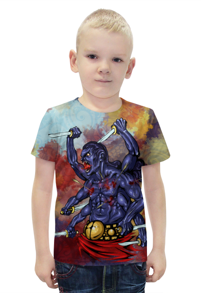 Заказать детскую футболку в Москве. Футболка с полной запечаткой для мальчиков Рудра от bloodrabbit - готовые дизайны и нанесение принтов.