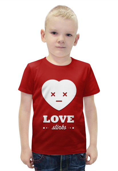 Заказать детскую футболку в Москве. Футболка с полной запечаткой для мальчиков Love stinks от Илья Щеблецов - готовые дизайны и нанесение принтов.