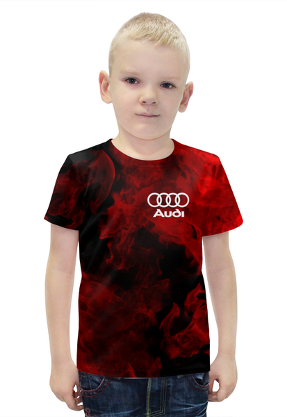Заказать детскую футболку в Москве. Футболка с полной запечаткой для мальчиков  Авто Audi от THE_NISE  - готовые дизайны и нанесение принтов.