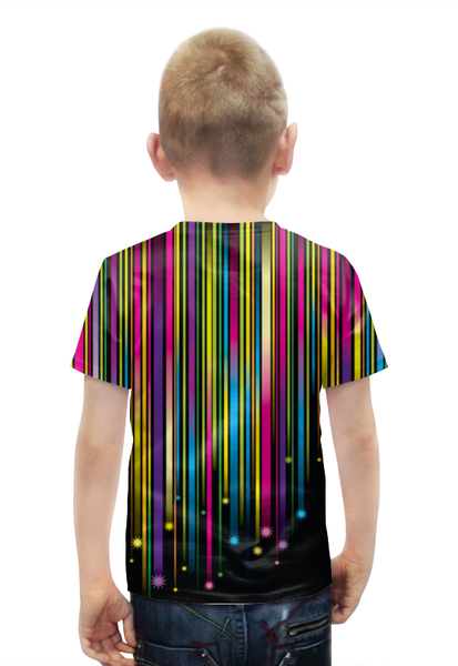 Заказать детскую футболку в Москве. Футболка с полной запечаткой для мальчиков Падение звезд от Niq=D - готовые дизайны и нанесение принтов.