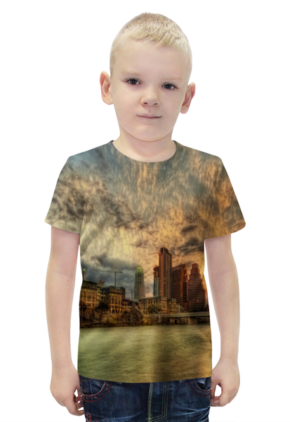 Заказать детскую футболку в Москве. Футболка с полной запечаткой для мальчиков New York от THE_NISE  - готовые дизайны и нанесение принтов.