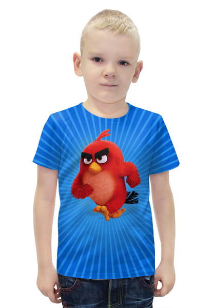 Заказать детскую футболку в Москве. Футболка с полной запечаткой для мальчиков Angry Birds от balden - готовые дизайны и нанесение принтов.