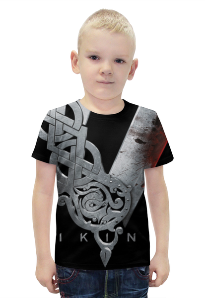Заказать детскую футболку в Москве. Футболка с полной запечаткой для мальчиков викинги от satiricon79 - готовые дизайны и нанесение принтов.