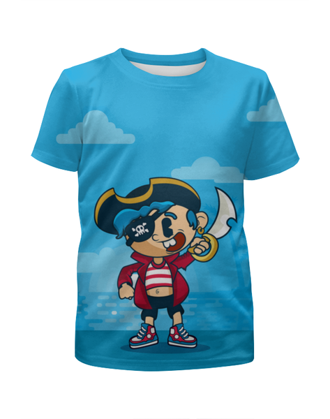 Заказать детскую футболку в Москве. Футболка с полной запечаткой для мальчиков Модный пиратик от T-shirt print  - готовые дизайны и нанесение принтов.
