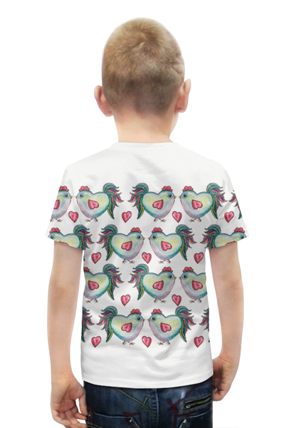 Заказать детскую футболку в Москве. Футболка с полной запечаткой для мальчиков Веселые петушки от Julissa_limejuice - готовые дизайны и нанесение принтов.
