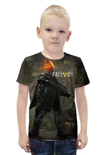 Заказать детскую футболку в Москве. Футболка с полной запечаткой для мальчиков Fallout от Leichenwagen - готовые дизайны и нанесение принтов.