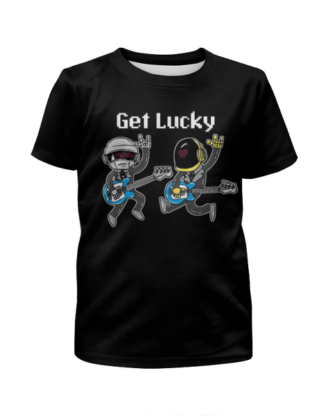 Заказать детскую футболку в Москве. Футболка с полной запечаткой для мальчиков Get Lucke от T-shirt print  - готовые дизайны и нанесение принтов.