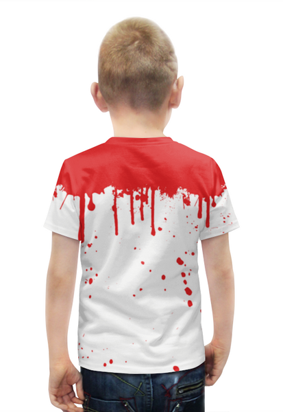 Заказать детскую футболку в Москве. Футболка с полной запечаткой для мальчиков КРОВЬ от weeert - готовые дизайны и нанесение принтов.