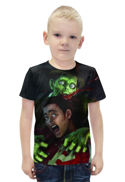 Заказать детскую футболку в Москве. Футболка с полной запечаткой для мальчиков stubbs the zombie от egorrko - готовые дизайны и нанесение принтов.