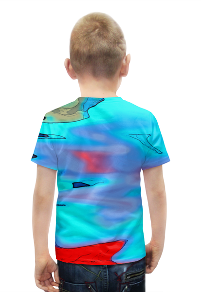 Заказать детскую футболку в Москве. Футболка с полной запечаткой для мальчиков Блики на воде от THE_NISE  - готовые дизайны и нанесение принтов.