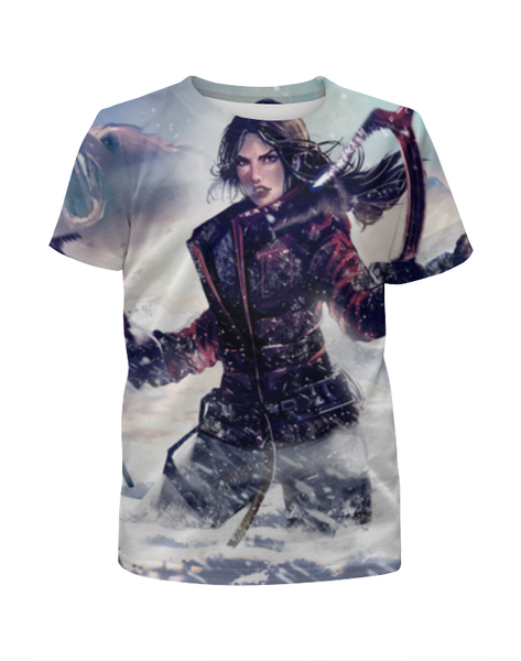 Заказать детскую футболку в Москве. Футболка с полной запечаткой для мальчиков Лара Крофт (Tomb Raider) от gamesta - готовые дизайны и нанесение принтов.