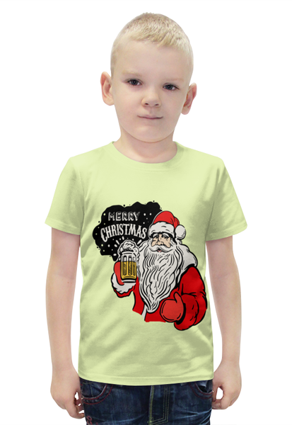Заказать детскую футболку в Москве. Футболка с полной запечаткой для мальчиков Merry Christmas от denis01001 - готовые дизайны и нанесение принтов.