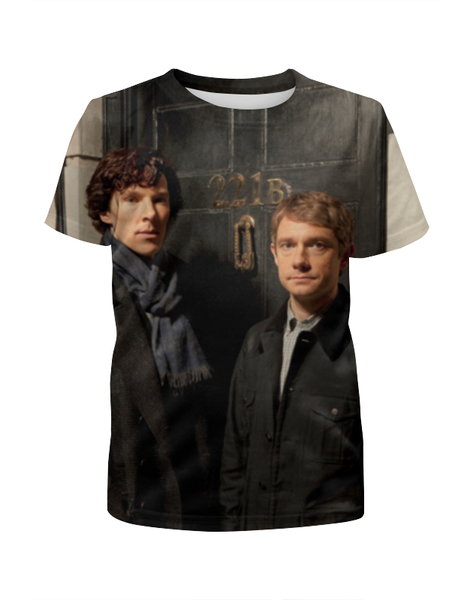 Заказать детскую футболку в Москве. Футболка с полной запечаткой для мальчиков Sherlock Holmes от cherdantcev - готовые дизайны и нанесение принтов.