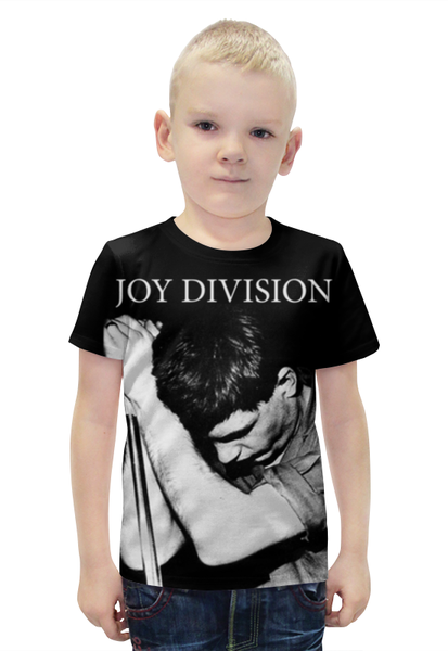 Заказать детскую футболку в Москве. Футболка с полной запечаткой для мальчиков Joy Division от geekbox - готовые дизайны и нанесение принтов.