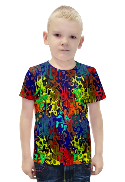 Заказать детскую футболку в Москве. Футболка с полной запечаткой для мальчиков Пятна краски от THE_NISE  - готовые дизайны и нанесение принтов.