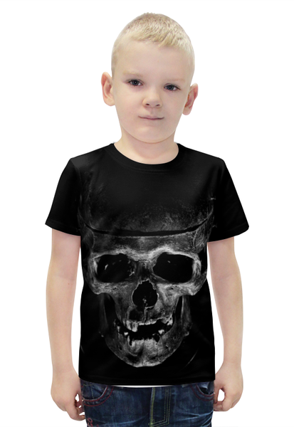 Заказать детскую футболку в Москве. Футболка с полной запечаткой для мальчиков Skull от Илья Щеблецов - готовые дизайны и нанесение принтов.
