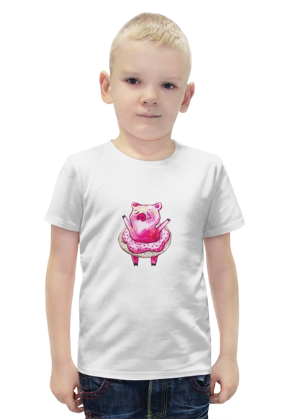 Заказать детскую футболку в Москве. Футболка с полной запечаткой для мальчиков свинка от THE_NISE  - готовые дизайны и нанесение принтов.