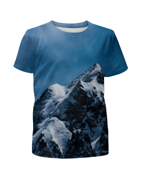 Заказать детскую футболку в Москве. Футболка с полной запечаткой для мальчиков Снег в горах от THE_NISE  - готовые дизайны и нанесение принтов.