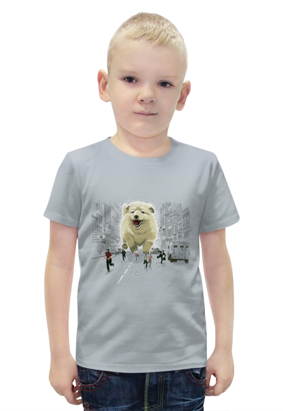 Заказать детскую футболку в Москве. Футболка с полной запечаткой для мальчиков Большая собака от T-shirt print  - готовые дизайны и нанесение принтов.