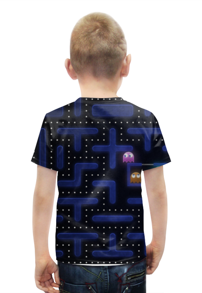 Заказать детскую футболку в Москве. Футболка с полной запечаткой для мальчиков Pacman от Dover - готовые дизайны и нанесение принтов.