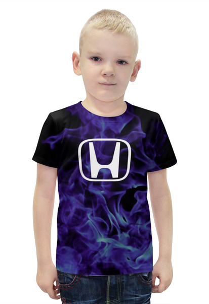 Заказать детскую футболку в Москве. Футболка с полной запечаткой для мальчиков Honda от THE_NISE  - готовые дизайны и нанесение принтов.