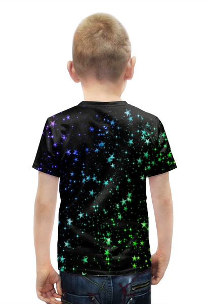 Заказать детскую футболку в Москве. Футболка с полной запечаткой для мальчиков  Кот и звезды от THE_NISE  - готовые дизайны и нанесение принтов.