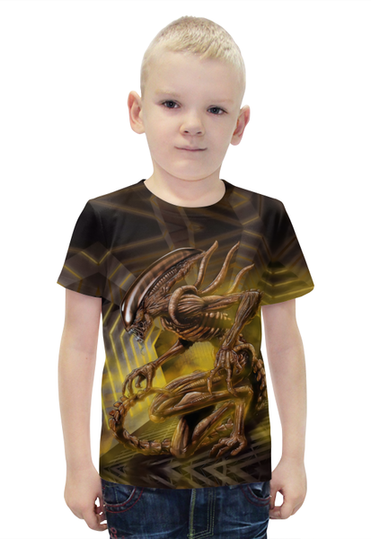 Заказать детскую футболку в Москве. Футболка с полной запечаткой для мальчиков Alien \ Чужой от balden - готовые дизайны и нанесение принтов.
