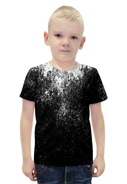 Заказать детскую футболку в Москве. Футболка с полной запечаткой для мальчиков Черно-белые краски от THE_NISE  - готовые дизайны и нанесение принтов.